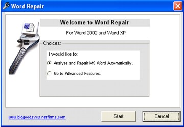 Word Error Repair Screenshot