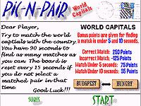 World Capitals Pic-N-Pair Screenshot