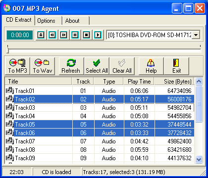 007 MP3 Agent Screenshot