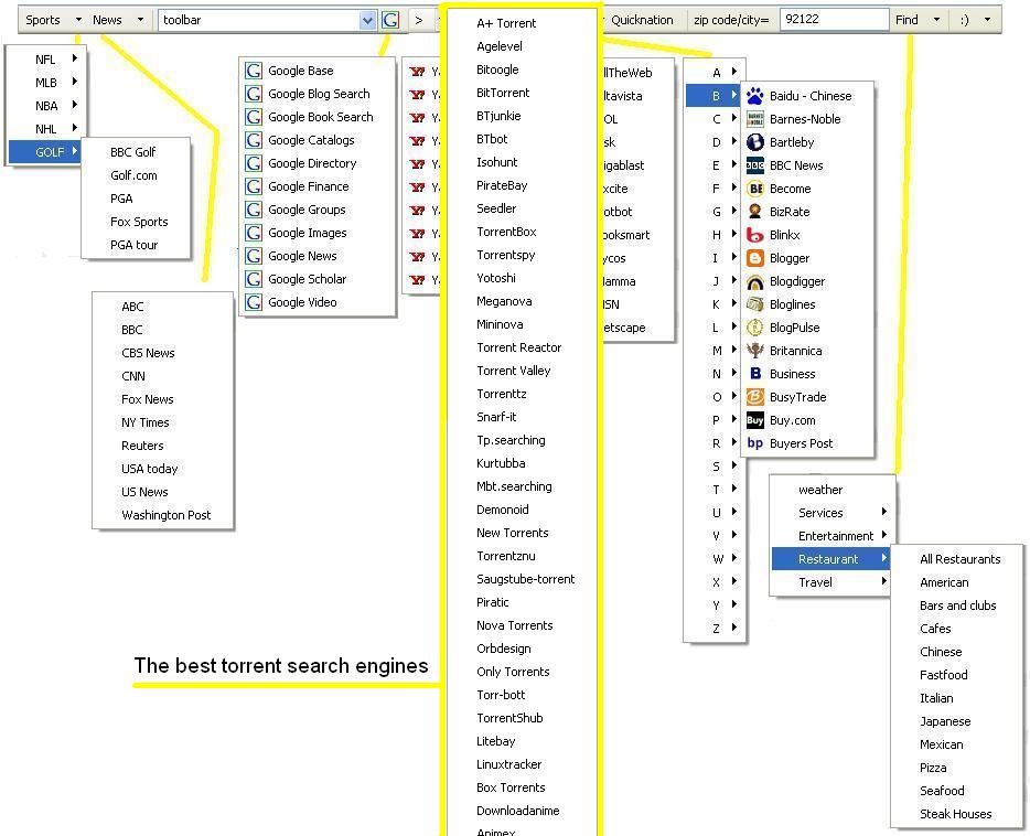1.0 Torrent Toolbar Screenshot