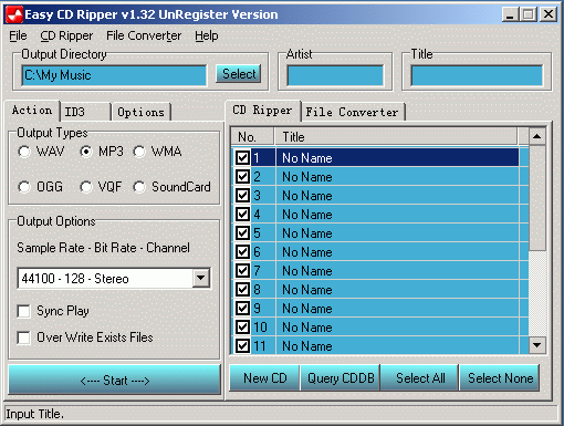 123 Easy-CD Ripper Screenshot