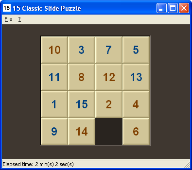 15 Classic Slide Puzzle Screenshot