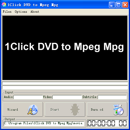 1Click DVD to Mpeg Mpg Screenshot