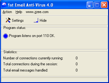 1st Email Anti-Virus Screenshot