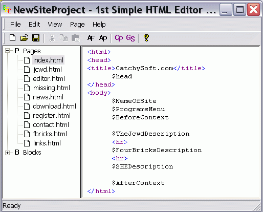 1st Simple HTML Editor Screenshot