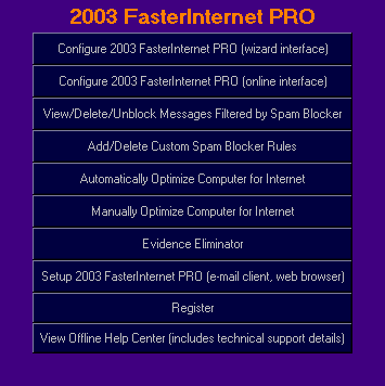 2003 FasterInternet PRO Screenshot