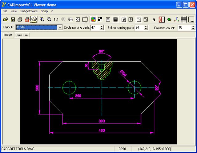 2D/3D CAD Import VCL Screenshot