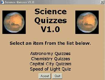 300 Science Quizzes Screenshot