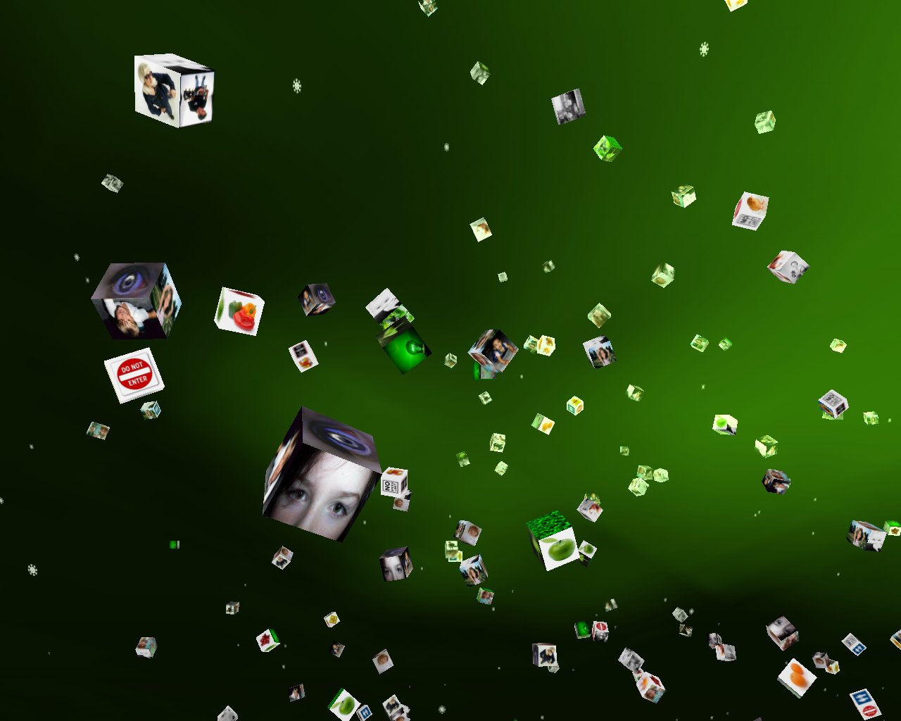 3D Cube Gallery Screensaver Screenshot