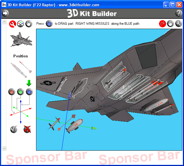 3D Kit Builder (F22 Raptor) Screenshot