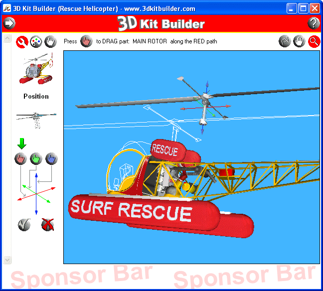 3D Kit Builder (Rescue Helicopter) Screenshot
