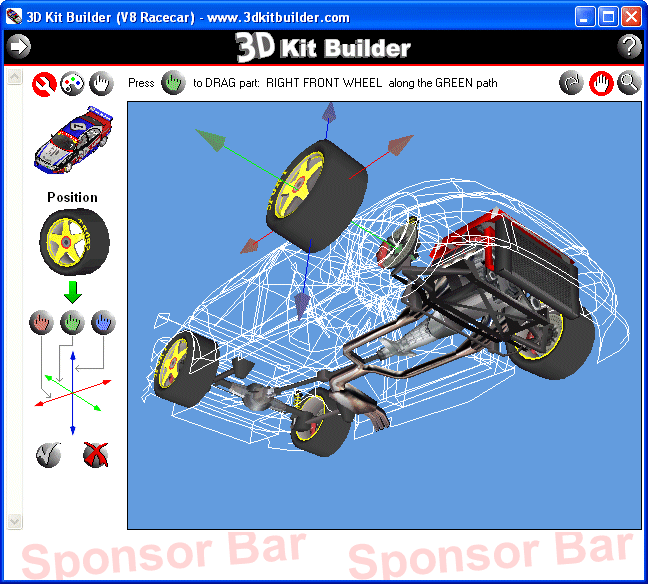 3D Kit Builder (V8 Racecar) Screenshot