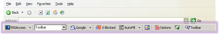 550 Access Toolbar Screenshot