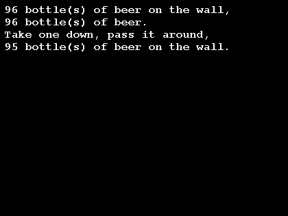 99 Bottles of Beer Screensaver Screenshot