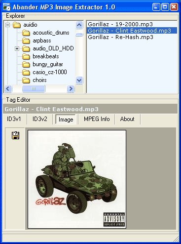 Abander MP3 Image Extractor Screenshot