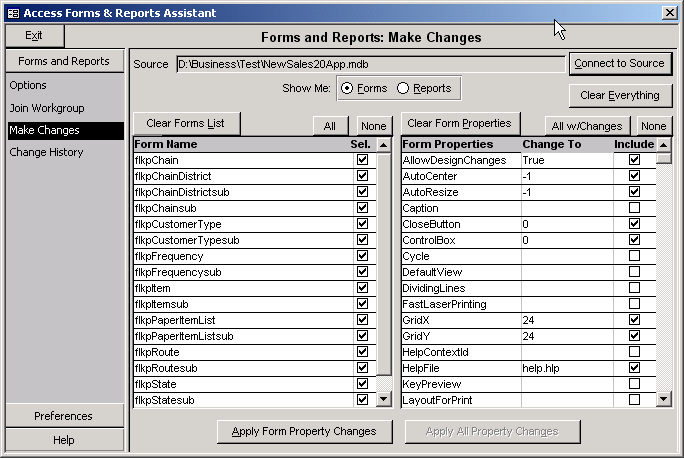 Access Forms and Reports Assistant Screenshot