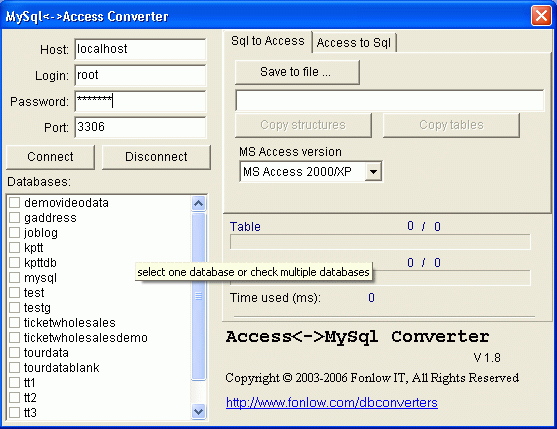 Access MySql Converter Screenshot