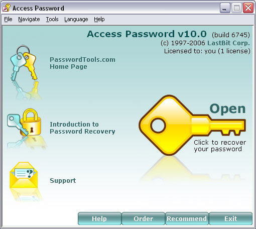 Access Password Screenshot