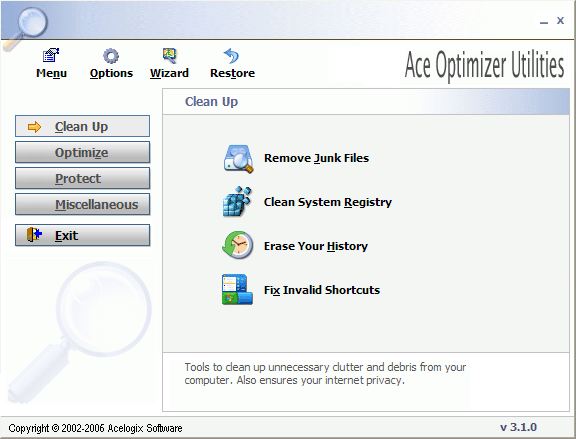Ace Utilities Screenshot