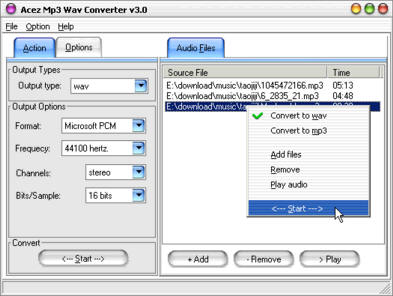 Acez MP3 WAV Converter Screenshot