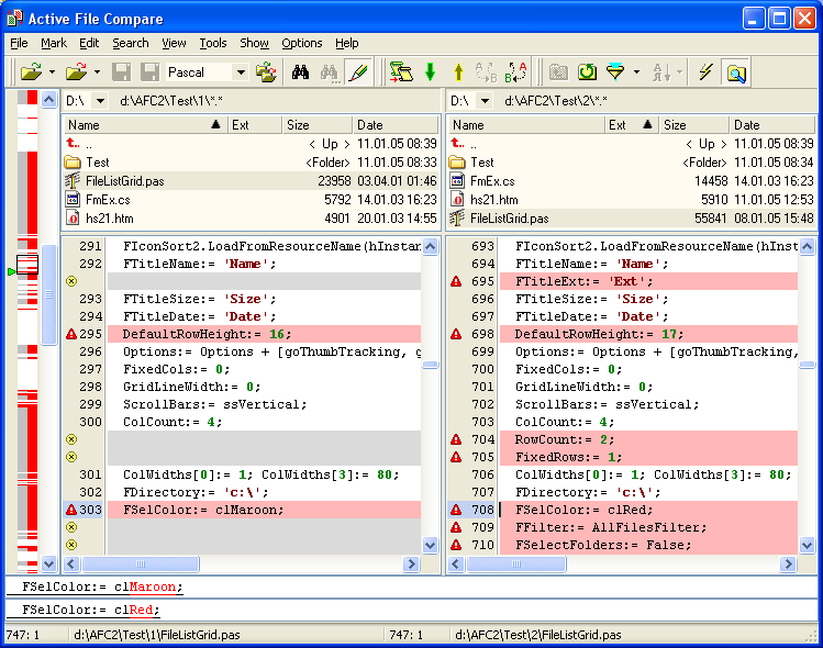 Active File Compare Screenshot