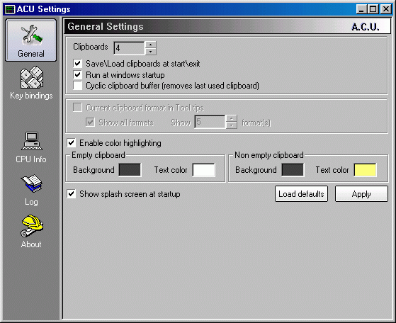 Advanced Clipboard Utility (ACU) Screenshot
