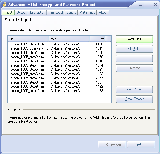 Advanced HTML Encrypt and Password Protect Screenshot