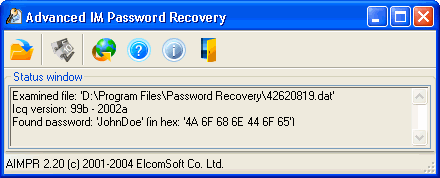 Advanced Instant Messengers Password Recovery Screenshot