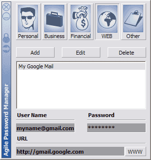 Agile Password Manager Screenshot