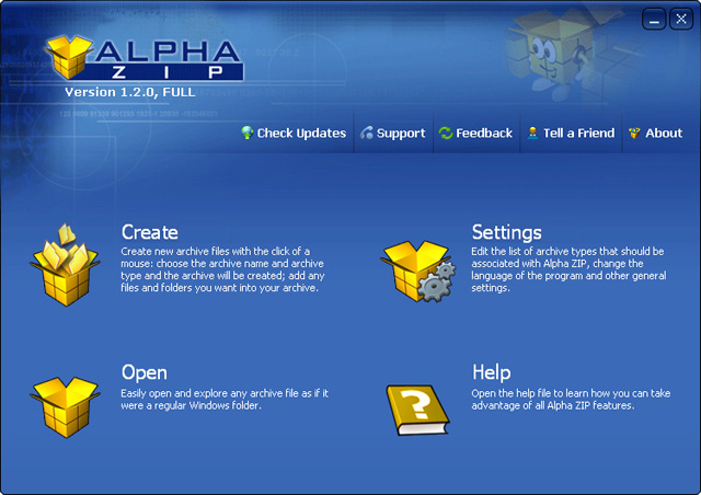 Alpha ZIP Screenshot