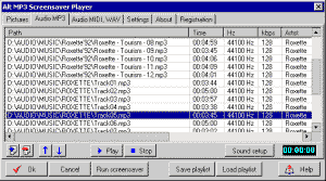 Alt MP3 Screensaver Player Screenshot