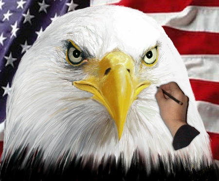 American Flag With Eagle Screenshot