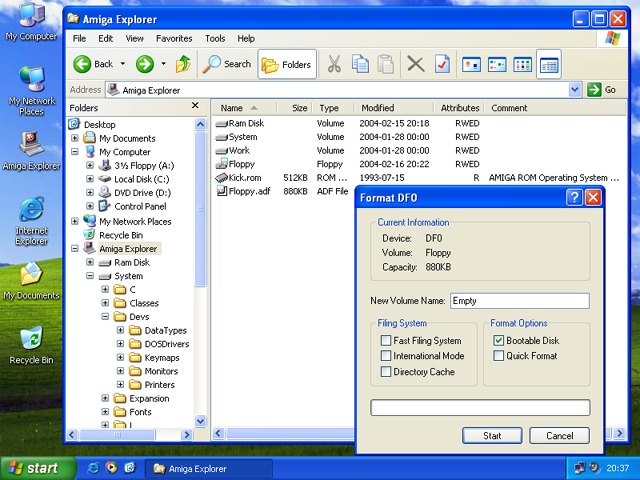 Amiga Explorer Screenshot