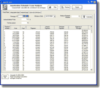 Amortization Schedule Software Screenshot