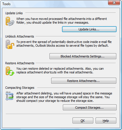 Attachments Processor for Outlook Screenshot