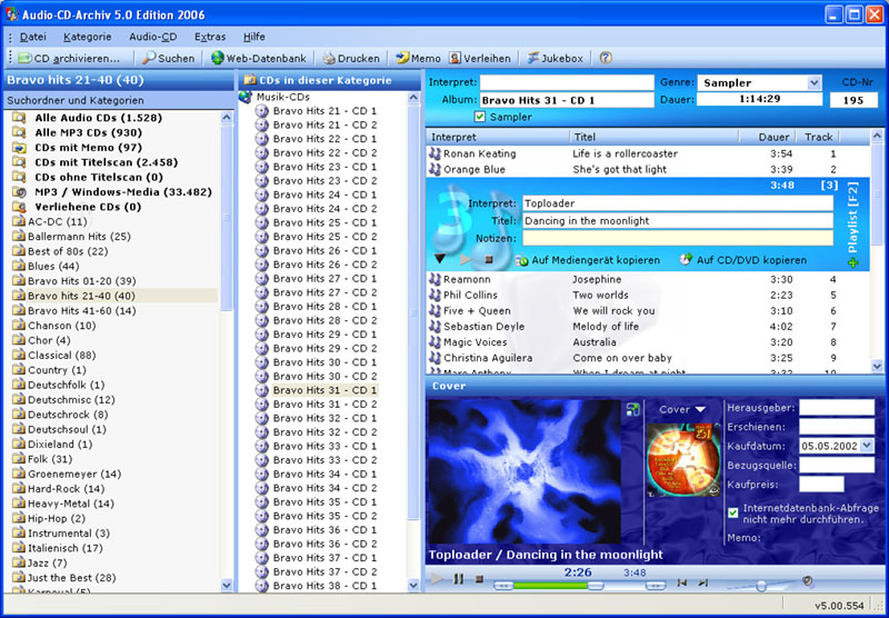 Audio-CD-Archiv 5.1 Screenshot