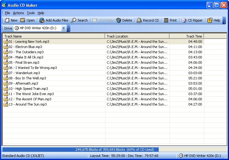 Audio CD Maker Screenshot