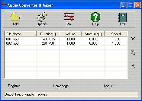 Audio Converter Mixer Screenshot