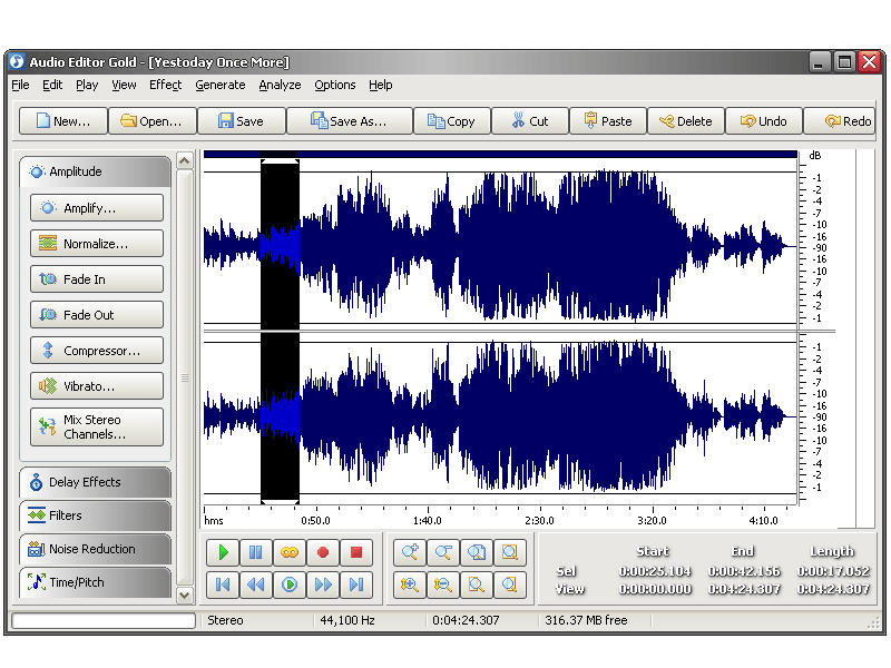 Audio Edit Gold Screenshot