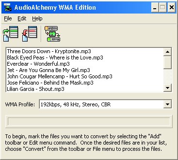 AudioAlchemy WMA Edition Screenshot