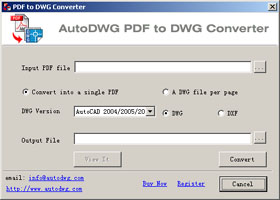 AutoDWG  PDF to DWG Converter Screenshot