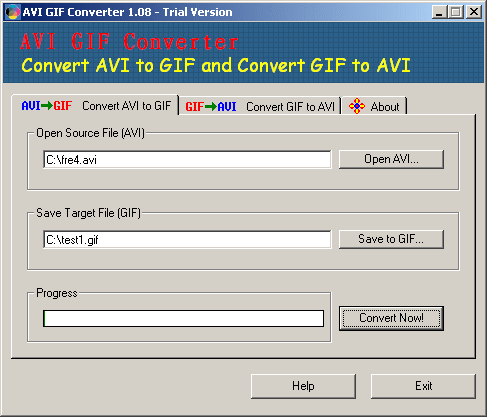 AVI GIF Converter Screenshot