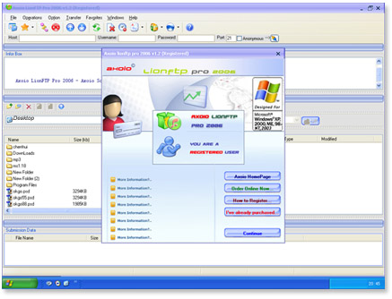 Axoio LionFtp Pro 2006 Screenshot