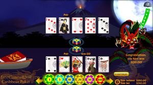 Banzai Caribbean Poker Screenshot