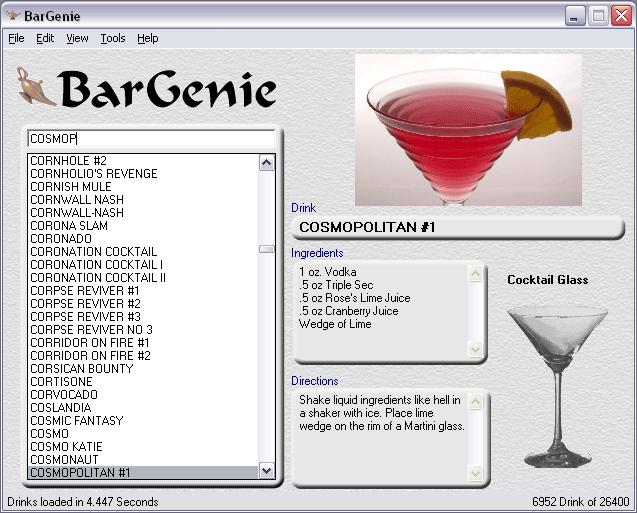 BarGenie Screenshot