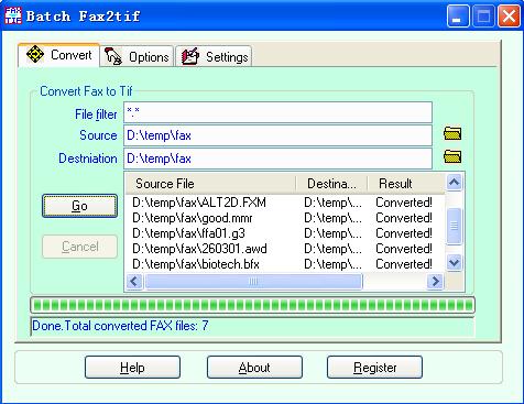 Batch Fax2Tif Screenshot