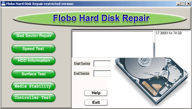 Best Flobo Hard Disk Repair Screenshot