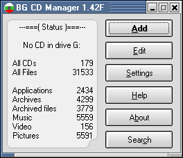 BG CD Manager Screenshot