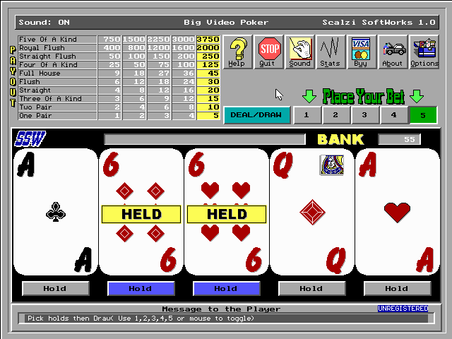 Big Video Poker Screenshot