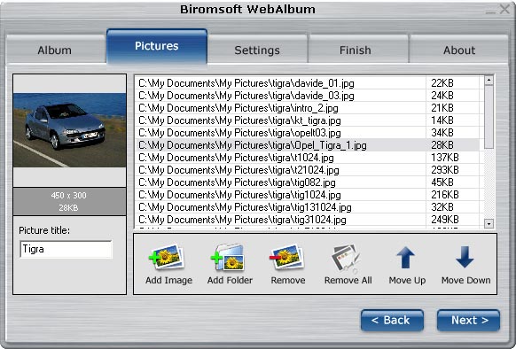 Biromsoft WebAlbum Screenshot